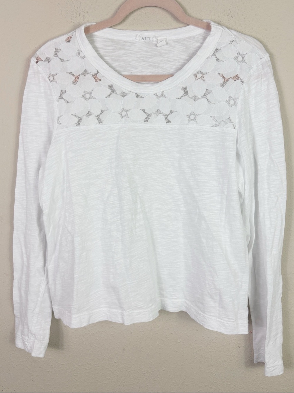 Wilt White Lace‎ Long Sleeve top Made in US size Medium